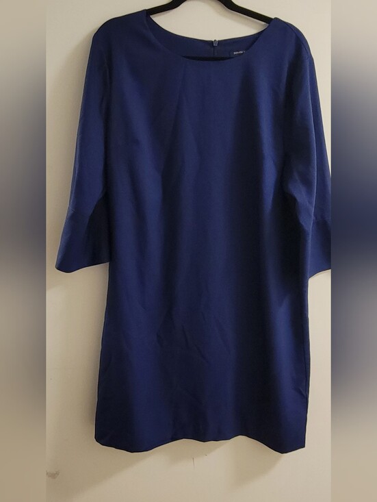 Banana Republic Dresses & Skirts - Banana Republic Deep Navy Long Sleeve Sheeth Dress Size 18(but Small)